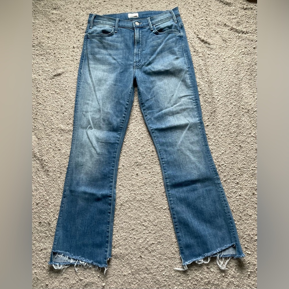 MOTHER - The Hustler Two Step Ankle Fray. Size 30